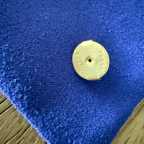 Tory Burch Gold and Aqua Earrings - Picture 5 of 6